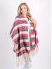 Striped Blanket Scarf W/ Tassels